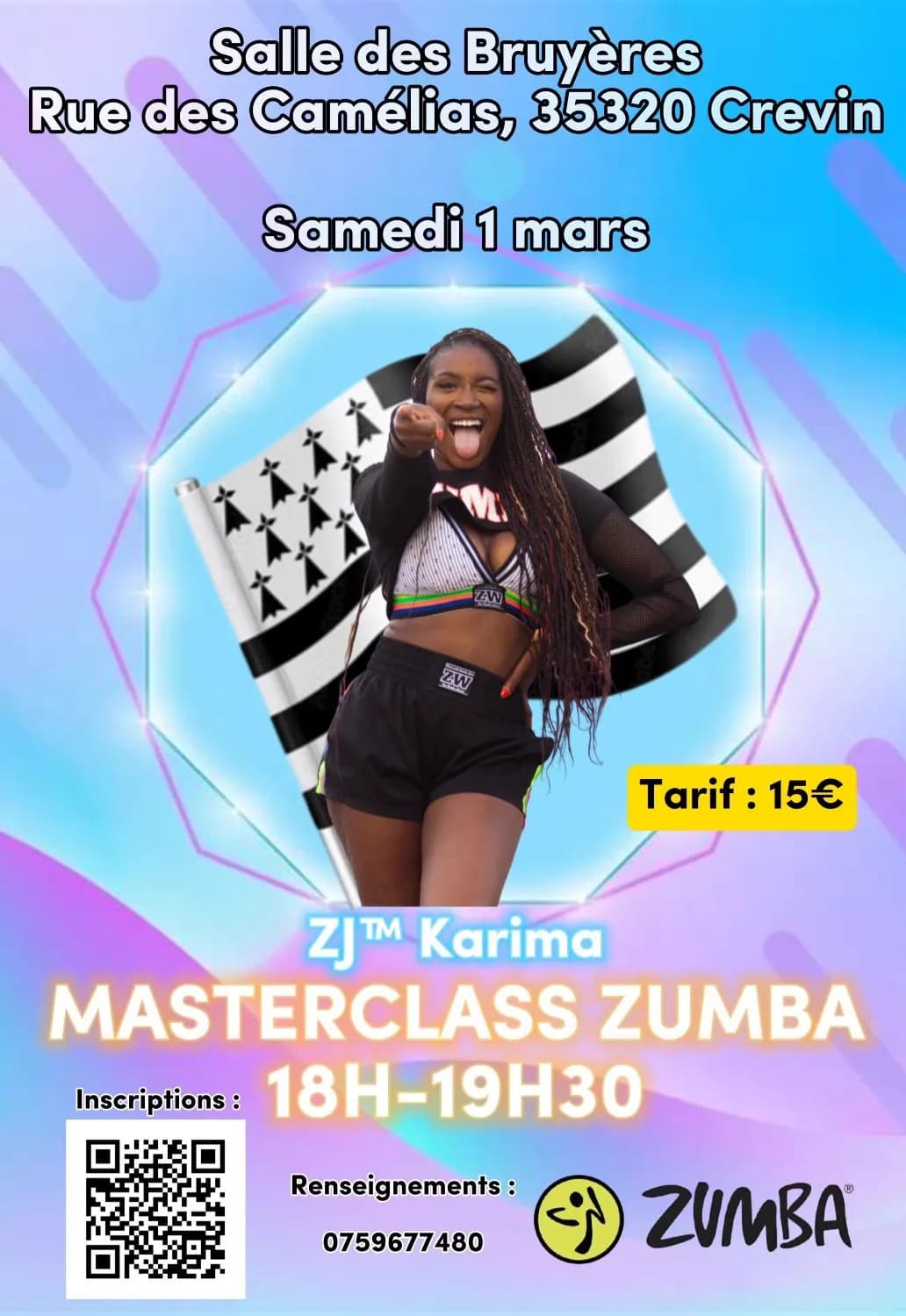 Affiche de l'événement Masterclass Zumba avec Karima